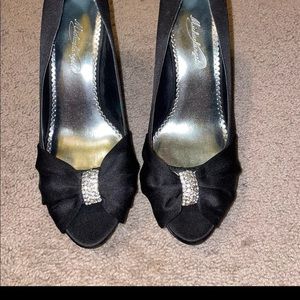 Diana heels from David’s bridal.